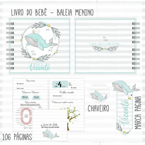 Livro do bebê Baleia Menino