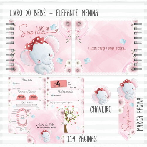Livro do Bebê Elefante Menina