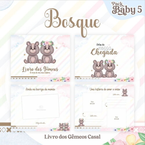 Livro do Bebê Gêmeos Casal