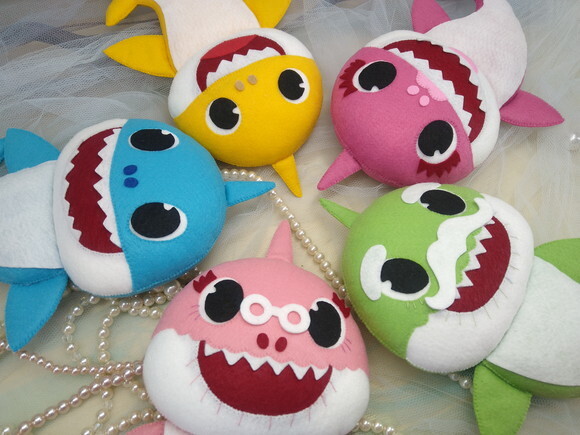 Baby Shark em Feltro - Kit* Chamar Chat