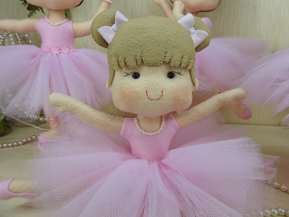 Bailarina em feltro