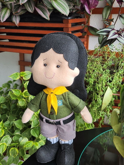 Boneca Escoteira de Feltro * Chamar Chat Antes Compra