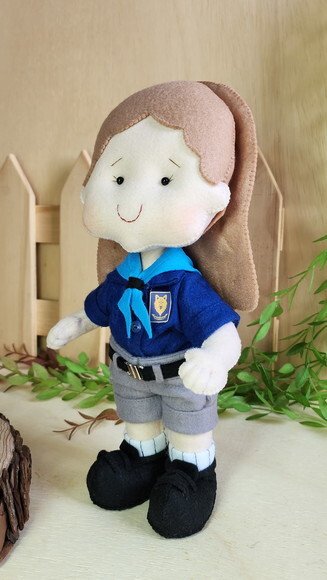 Boneca Escoteiro de Feltro * Chamar Chat Antes Comprar