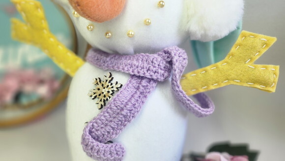 Boneco de Neve em Feltro* Chamar Chat Antes Compra