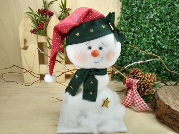 Boneco de Neve em Feltro* Chamar Chat Antes Compra