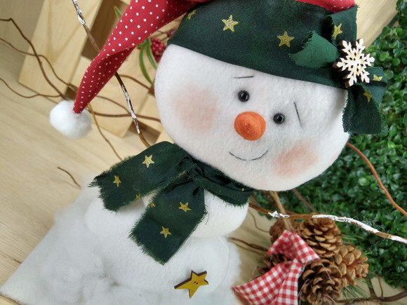 Boneco de Neve em Feltro* Chamar Chat Antes Compra