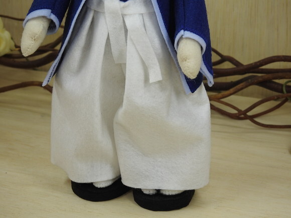 Boneco Japonês em Feltro (taikomochi ou Hokan)* Chamar Chat