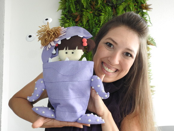 Boo Fantasiada Em Feltro (monstros Sa)
