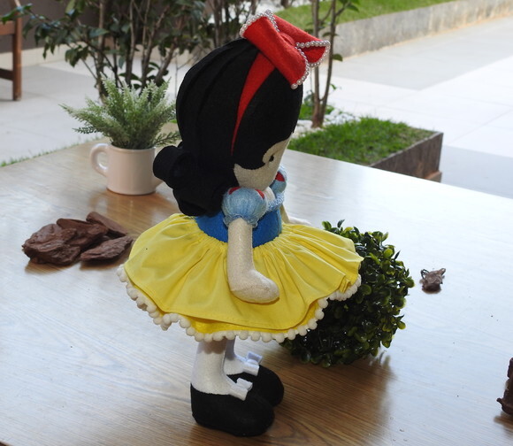 Branca de Neve 3d em Feltro - Chamar Chat Antes de Comprar