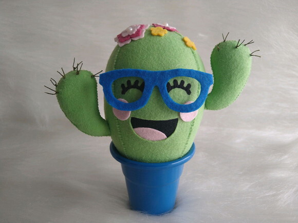 Cacto em Feltro 3 D