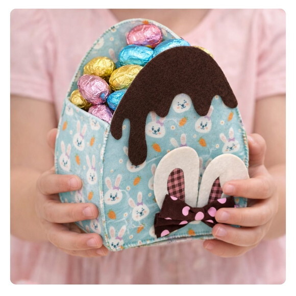 Cesto de Páscoa em Feltro Decorativo ? Porta Chocolates