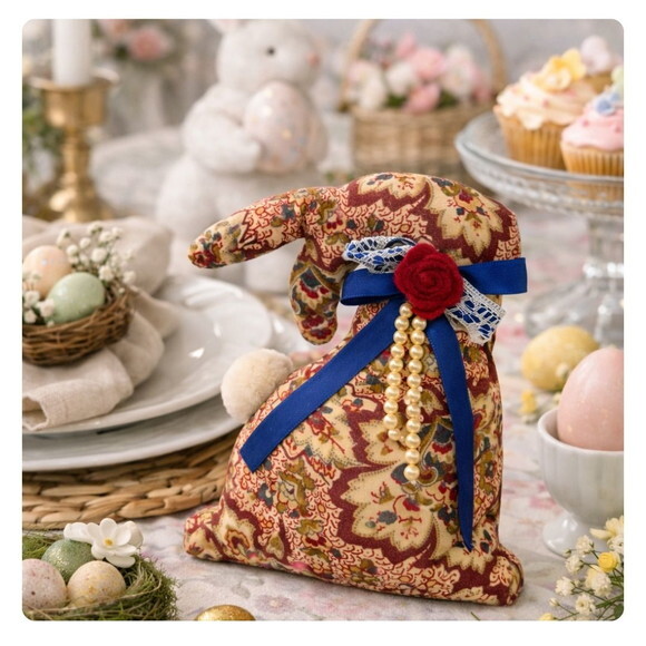 Coelho Decorativo de Páscoa em Tecido ? 16 cm
