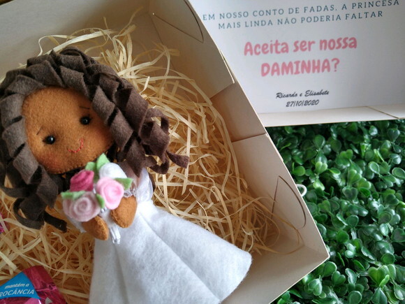 Daminha em Feltro - Lembrança ou Convite