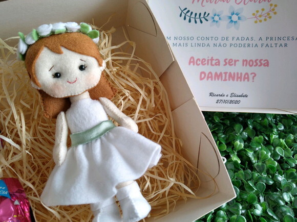 Daminha em Feltro - Lembrança ou Convite