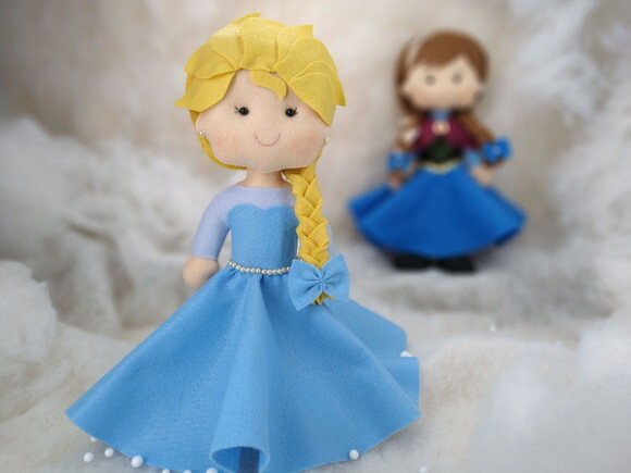 ELSA e Ana de feltro Personagem filme Frozen