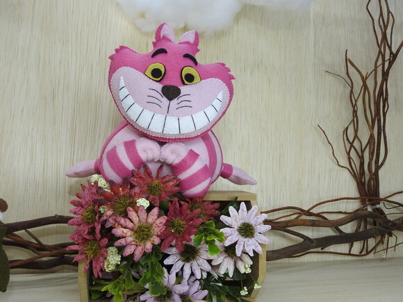 Gato da Alice no País das Maravilhas em Feltro