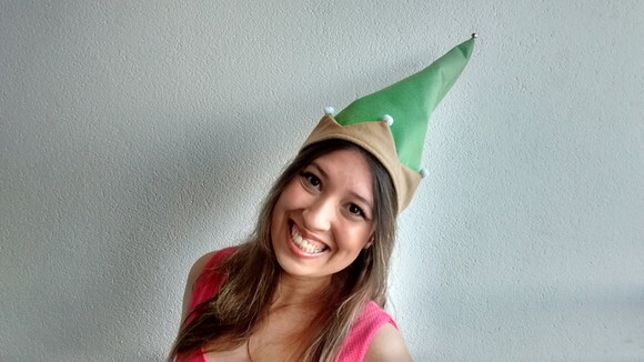 Gorro Elfo de Feltro - Chamar Chat Antes da Compra