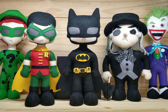 Kit Batman e Vilões em Feltro
