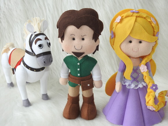 Kit Rapunzel em Feltro do Filme Enrolados