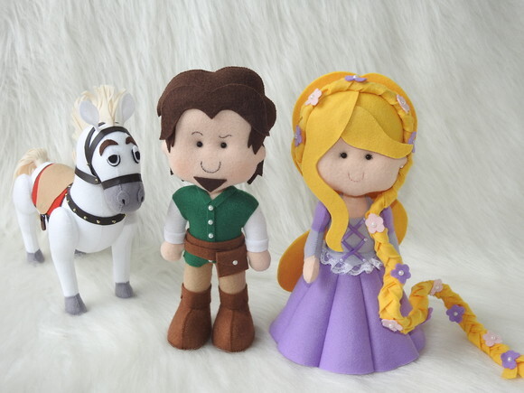 Kit Rapunzel em Feltro do Filme Enrolados