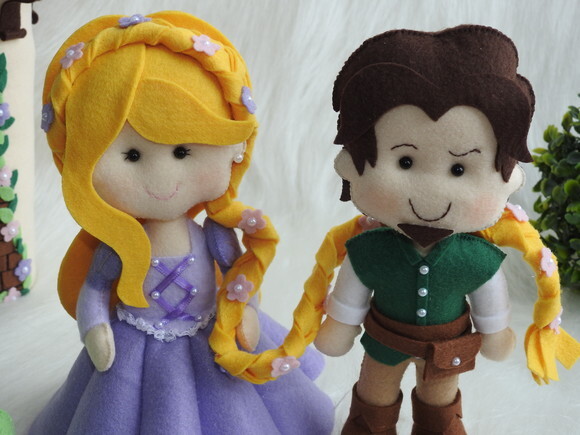 Kit Rapunzel em Feltro do Filme Enrolados