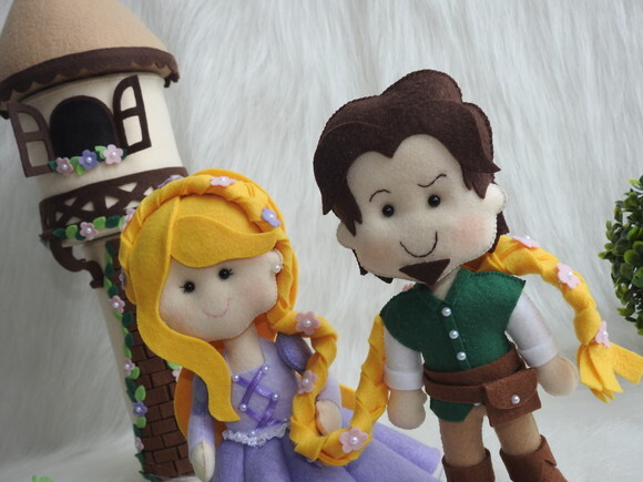 Kit Rapunzel em Feltro do Filme Enrolados