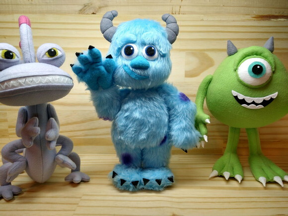 Kit Sulivan + Mike + Randall Do Monstro Sa De Feltro