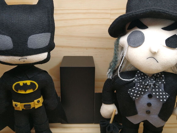 Pinguim e Batman em Feltro