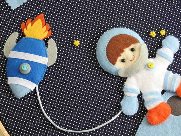 Porta Maternidade Bastidor Astronauta - Chamar Chat