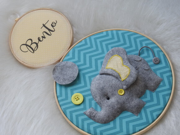 Porta Maternidade Bastidor Elefante