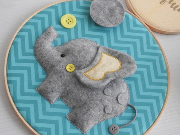 Porta Maternidade Bastidor Elefante - Chamar Chat