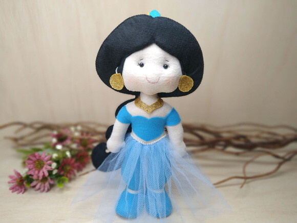 Princesa Jasmine em feltro - Alladin