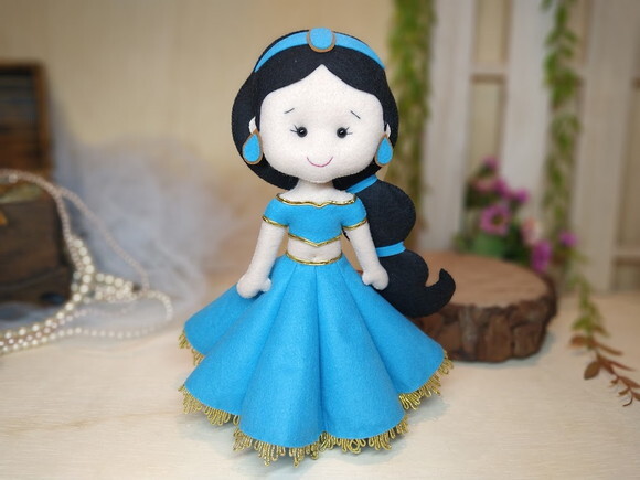 Princesa Jasmine em Feltro - Alladin* Chamar Chat