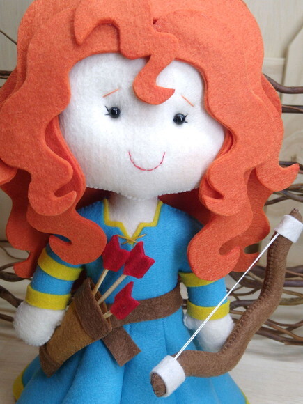 Princesa Valente em feltro - Merida