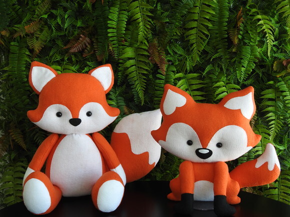 Raposa em Feltro - Kit 2 Peças