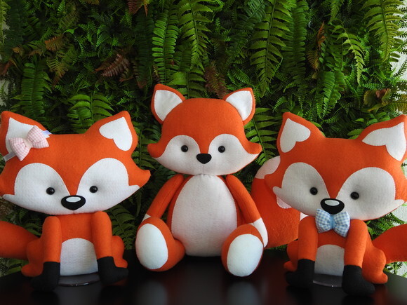 Raposa em Feltro - Kit 3 Peças