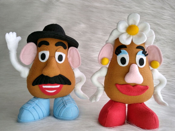 Sr e Sra Batata do Toy Story em feltro