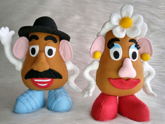 Sr e Sra Batata do Toy Story em feltro