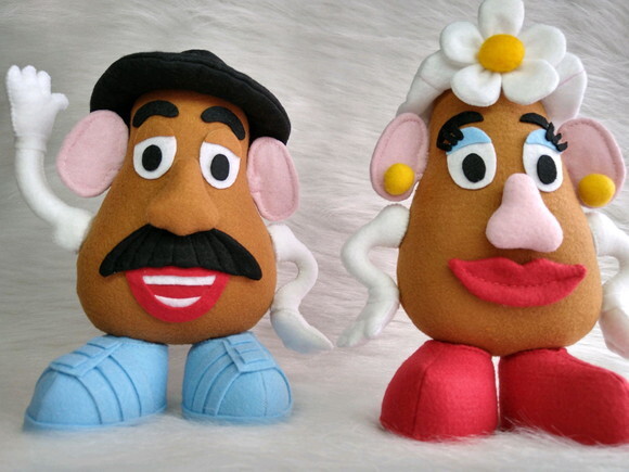 Sr e Sra Batata do Toy Story em feltro