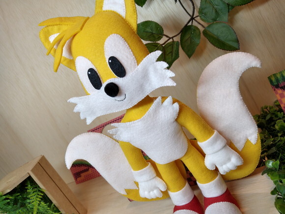 Tails em feltro - Sonic