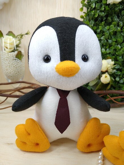 Topo de Bolo - Pinguim Noivo