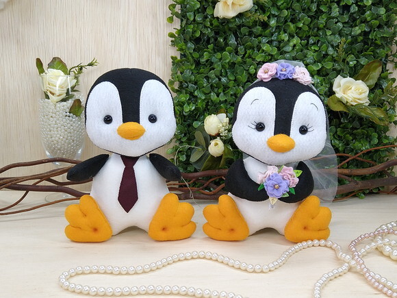 Topo de Bolo - Pinguins