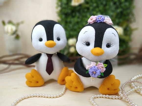 Topo de Bolo - Pinguins