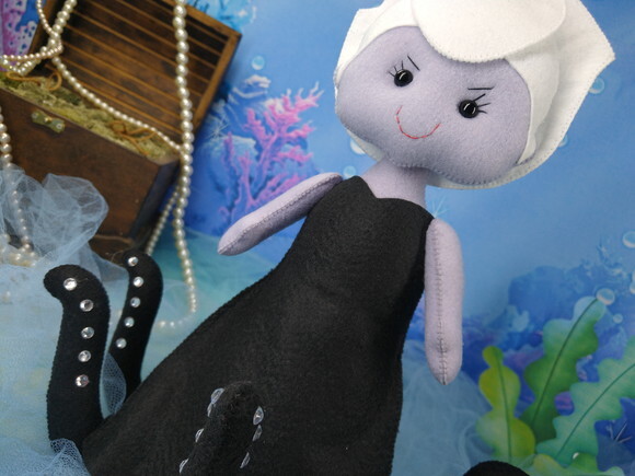 Ursula - Pequena Sereia de feltro
