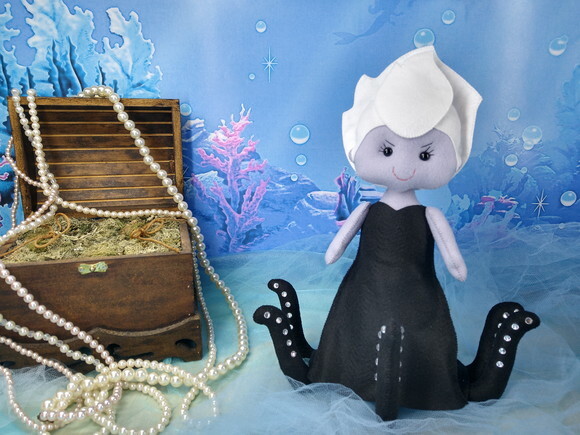 Ursula - Pequena Sereia de feltro