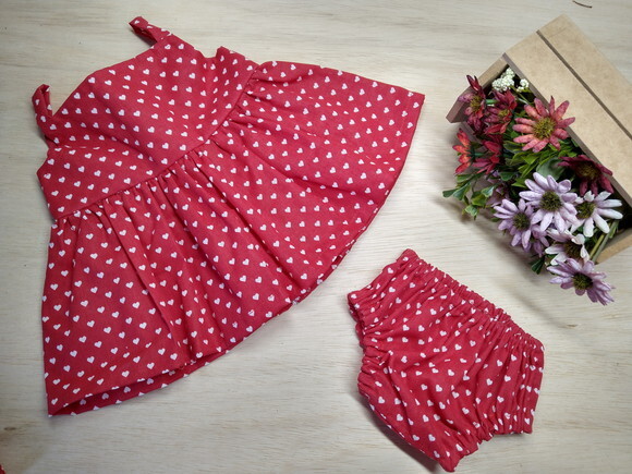 Vestido para Boneca + Calcinha