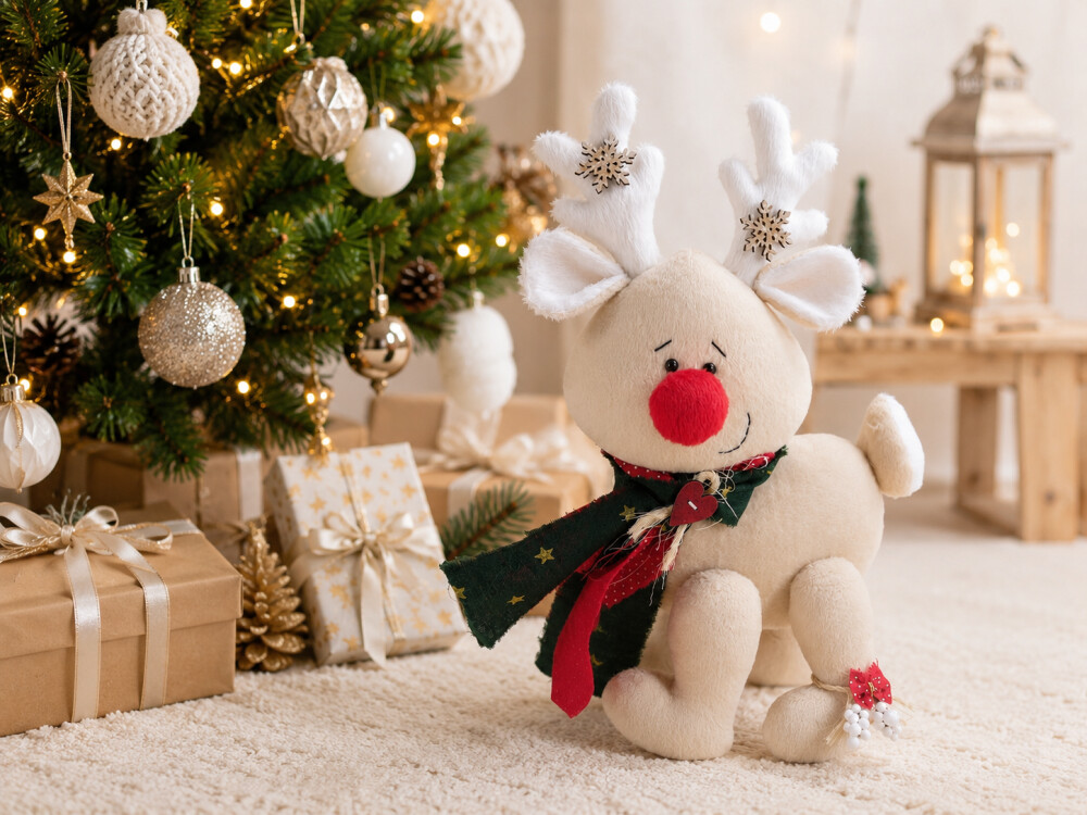 Rena Natalina Decoração Natal 30 Cm Enfeite De Natal