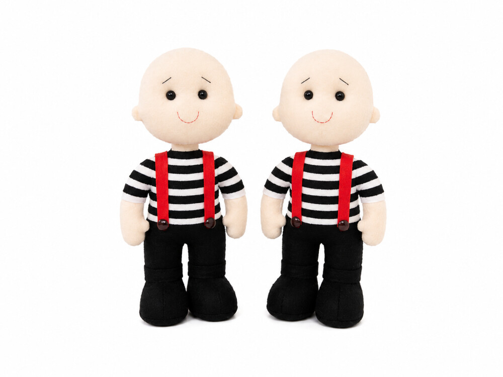 Boneco Irmãos Gêmeos - Tema Alice Em Feltro 2 peças
