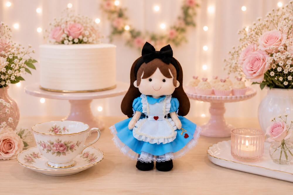 Boneca Alice De Feltro - Clássico Alice País Das Maravilhas