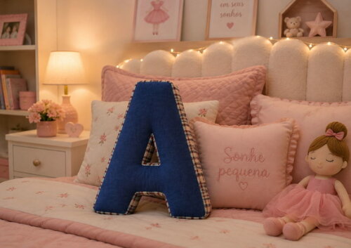 Almofada Letra Decorativa Personalizada